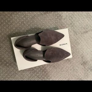 Vince Leather D'Orsay Flats